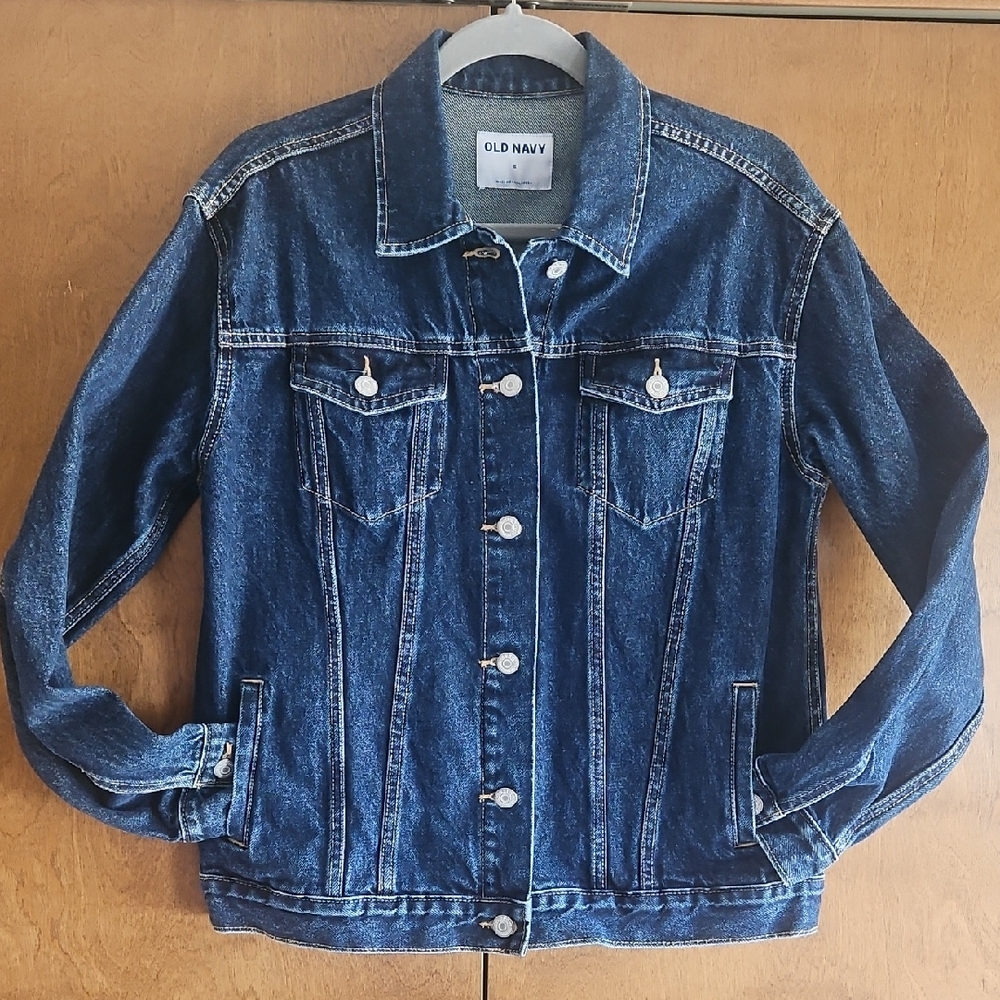 Old Navy Women's Dark Blue Jean Jacket